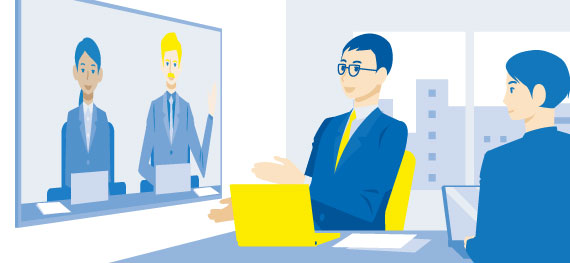 商社業界のイメージイラスト