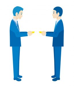 名刺交換をする姿のイメージ