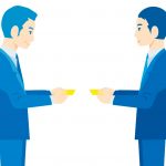 名刺交換をする姿のイメージ