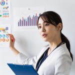 プレゼンをしているビジネスパーソンのイメージ