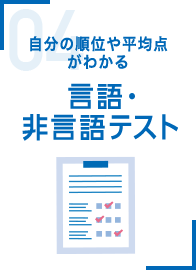 自分の順位や平均点がわかる 言語・非言語テスト
