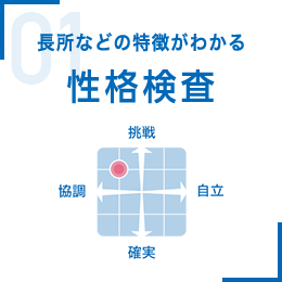 長所などの特徴がわかる 性格検査